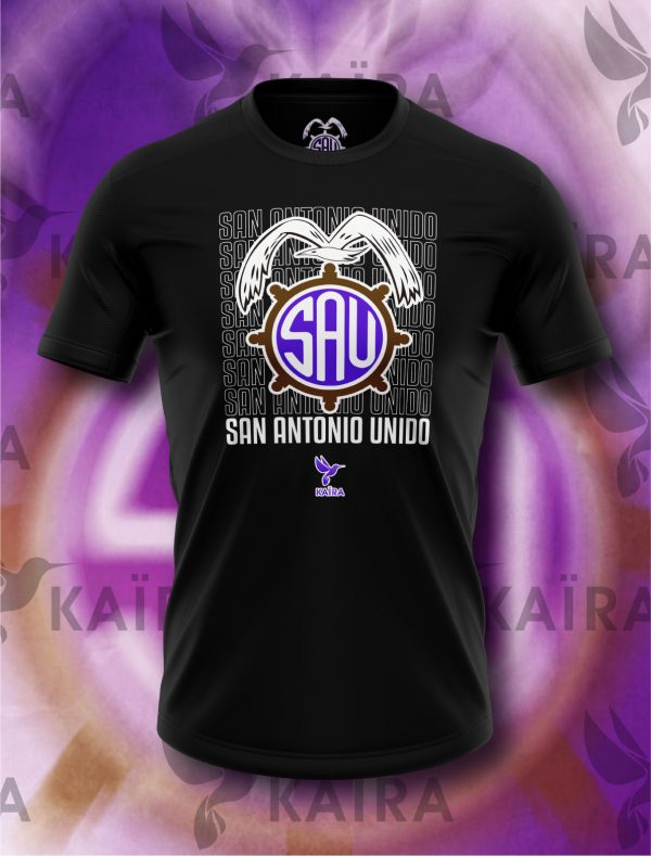 SAU_ESCUDO TXT BK_24_Mesa de trabajo 1 Polera Algodón Hinchas del SAU - Escudo y Texto