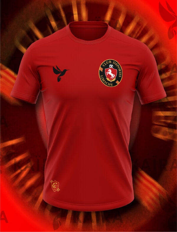 DL rojo_1_Mesa de trabajo 1 Polera Algodón Deportes Limache - Escudo Clásico
