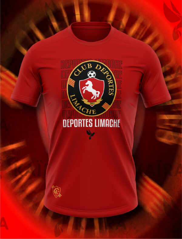 DL rojo_4_Mesa de trabajo 1 Polera Algodón Deportes Limache - Escudo y Texto