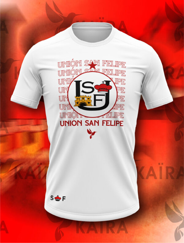SF Blanco_2_Mesa de trabajo 1 Polera Algodón San Felipe - Escudo y Texto