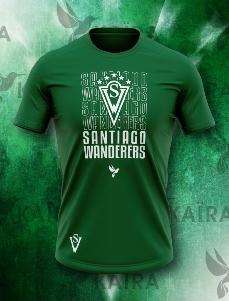 Polera Algodón Santiago Wanderers - Escudo y Texto