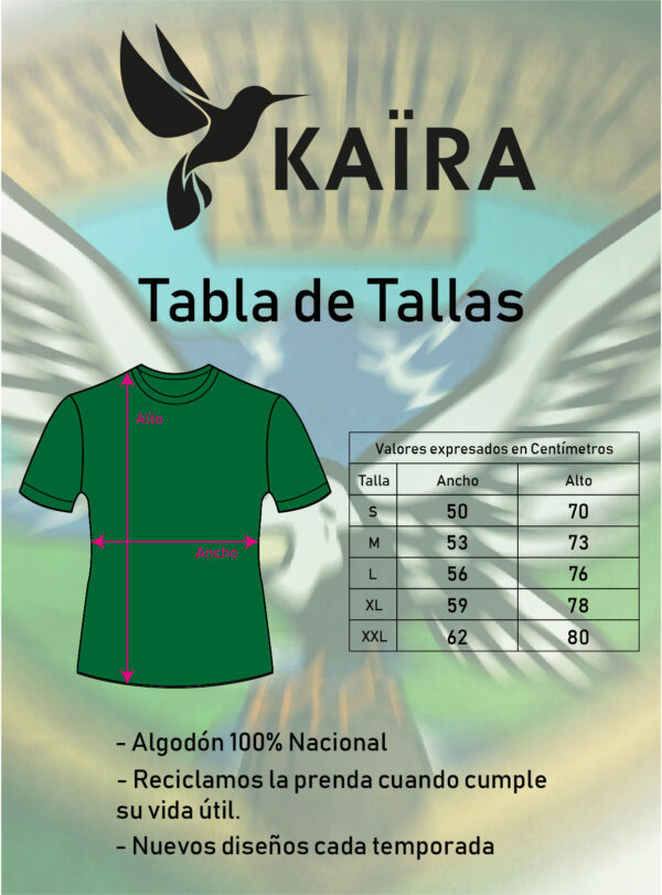 Tabla de Tallas Trasandino-01 Polera Algodón Trasandino - Escudo y Texto