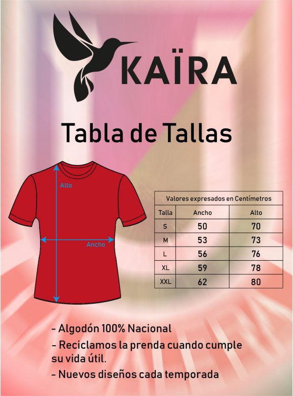 Tabla de Tallas ULC-01 Polera Algodón Unión La Calera - Escudo y Texto